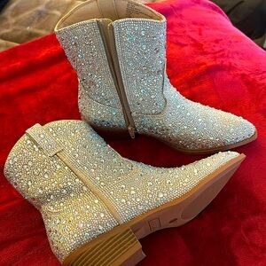 jeweled ankle cowboy boots! never worn